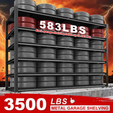 REIBII 55.1" W Storage Shelves，Garage Shelving Heavy Duty Shelving Unit Load 3500LBS, Adjustable 6-Tier Metal Shelves for Commercial Pantry Warehouse Basement 55.1" W x 25.8" D x 84.1" H REIBII