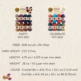 Lion Brand Yarn BonBons Yarn Pack Brights Lion Brand Yarn