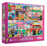 Ceaco - 4 in 1 Multipack - Food Trucks - (4) 500 Piece Jigsaw Puzzles Ceaco