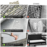 ovios Patio Loveseat, 2-Seater Outdoor Wicker Sofa Couch with Comfy Cushions, All Weather High Back Deep Seating Rattan Love Seat for Porch Deck Balcony, Grey ovios