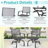 U-MAX Outdoor Patio Rocking Dining Chairs Set of 2, Outdoor Furniture Metal Frame Rocker Chair with15-Degree Rocking Function for Lawn Porch Garden Balcony (Dark Gray) U-MAX