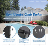 Vongrasig 4 Pieces Patio Furniture Sets,Outdoor Patio Conversation Sets with Glass Coffee Table, Small Porch Balcony Furniture, Patio Table and Chairs Set for Garden, Backyard (Black) Vongrasig