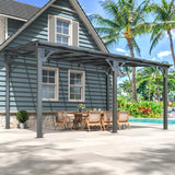 AirWire 10x14 FT Gazebo Pergola Awnings for Patio with Hardtop Gazebos on Clearance Patio Covers for Shade and Rain, Lean to Gazebo Sunroom Patio Canopy Outdoor Pergolas for Patios,Decks,Backyard AirWire