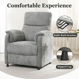 Thctvous Gray Electric Recliner Chairs for Adults, Comfy Power Recliners with Remote Control, Small Recliner Chair for Bedroom, Mini Reclining Chairs for Living Room Home Theater Office (Gray) Thctvous