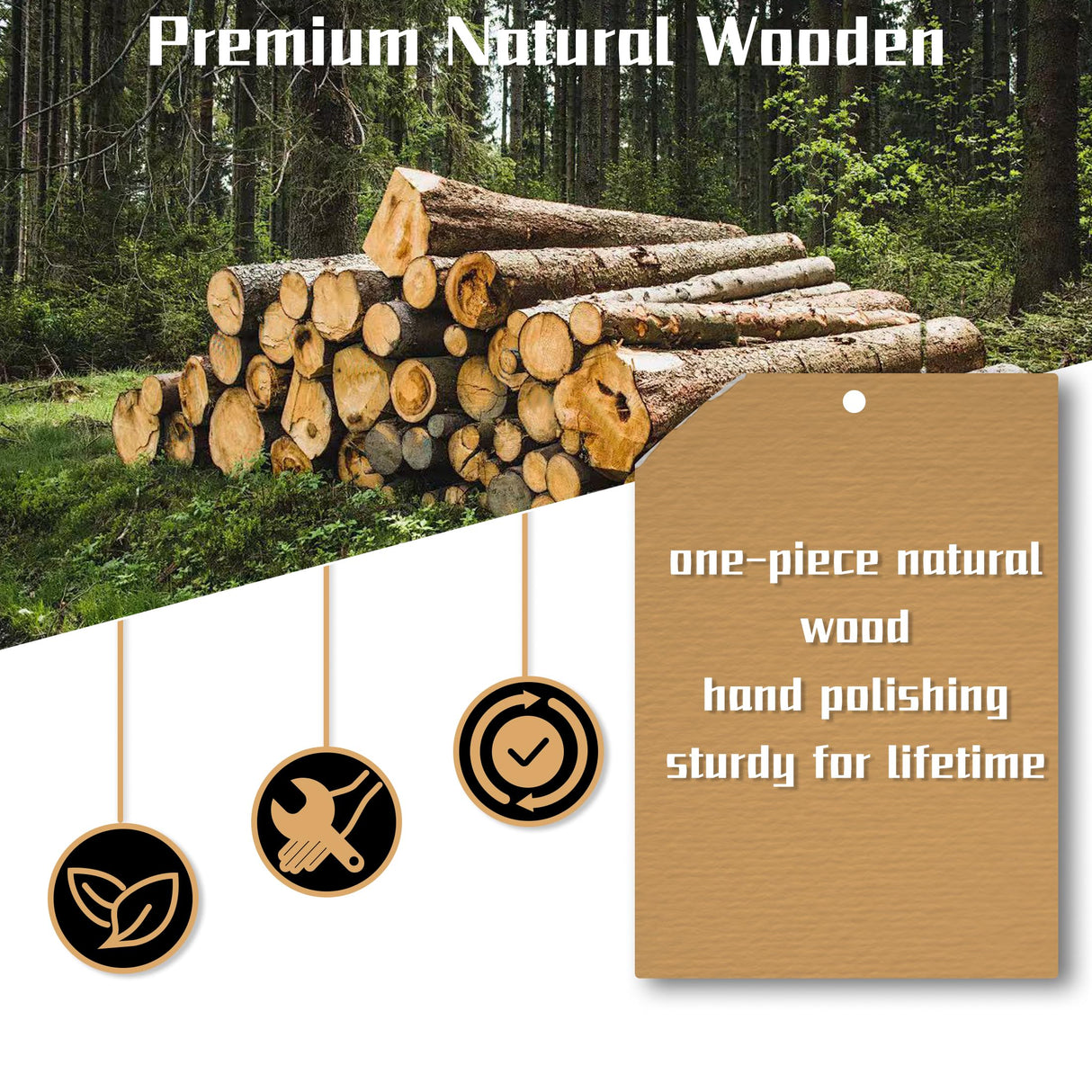 Wood Spatula Set for Cooking, 3Pcs Kitchen Utensils Set for Nonstick Cookware Wooden Cooking Utensils with Fried Spatula, Slotted Spatula, Solid Turner Cooking Utensils Kitchen Tools Nuloofen