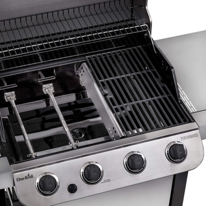 Char-Broil Performance Series Convective 4-Burner with Side Burner Cart Propane Gas Stainless Steel Grill - 463377319