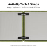 LIKIMIO 120" Modern L-Shaped Modular Sectional Sofa for Living Room, Corduroy Upholstery Green, Oversized 3-Seater Couch with Deep Seat and Movable Ottoman – No Assembly LIKIMIO