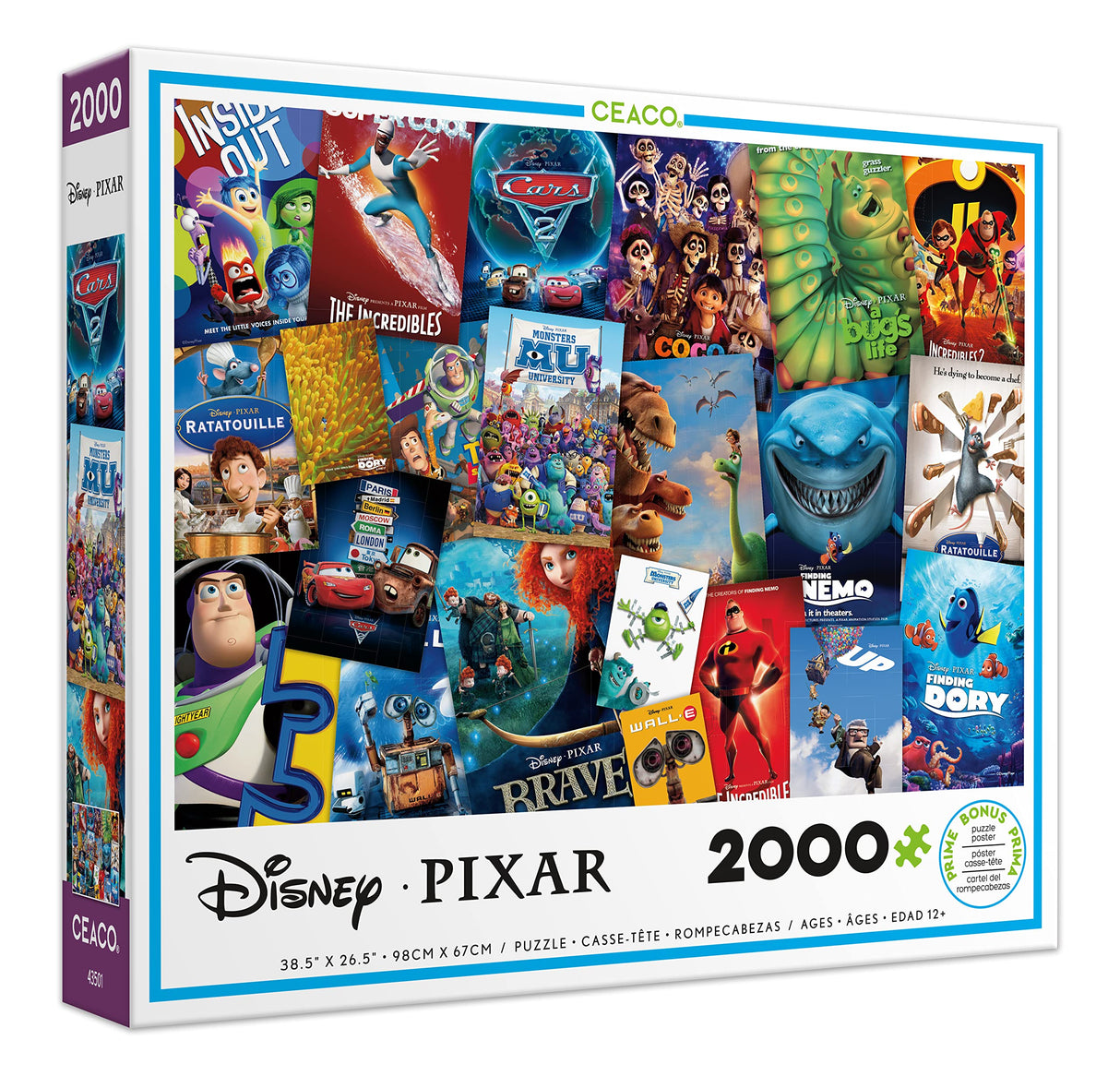 Ceaco - Disney / Pixar - Movie Posters - 2000 Piece Jigsaw Puzzle , 5" Ceaco