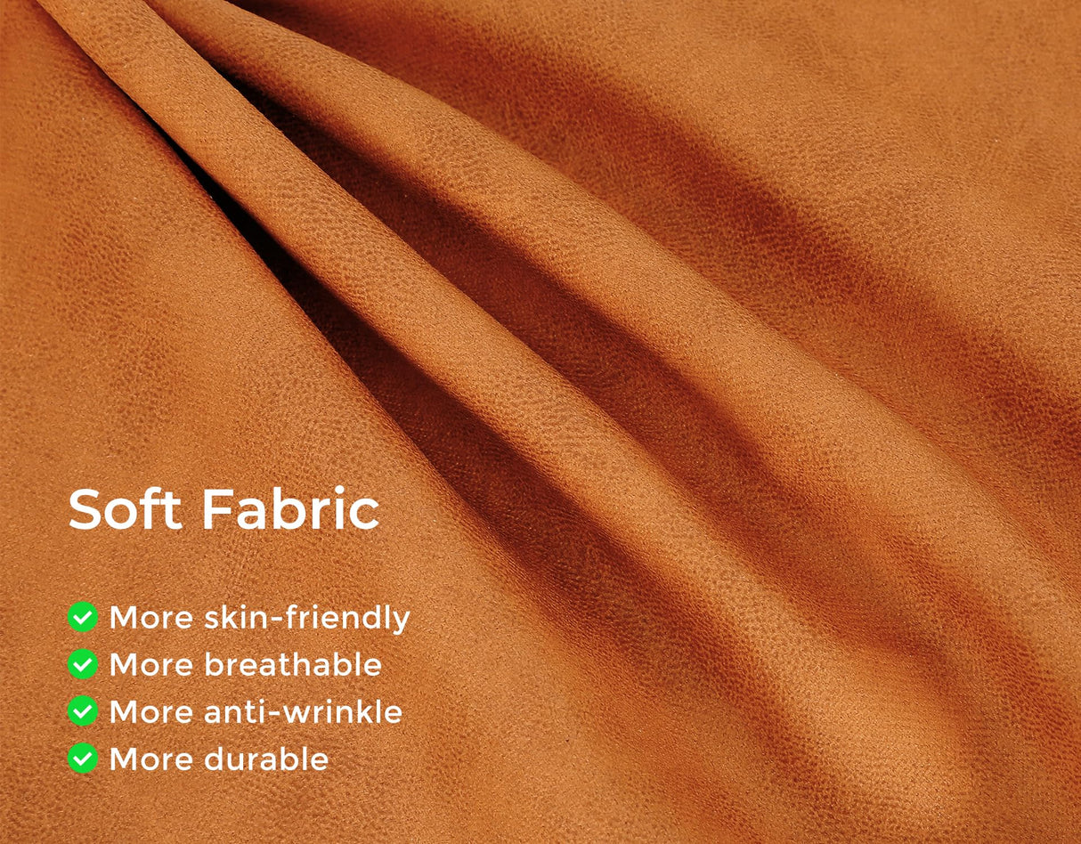 Vesgantti 73'' Mid-Century Modern Couch, Small Loveseat for Office, Living Room, Apartment, Tool-Free Assembly, Solid Wood Frame, Comfy Cushions, Orange Fabric Vesgantti