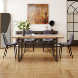 MUUOKY Dining Table Set for 4, Modern 55'' Wood Dining Table Set,Kitchen Table and Chairs Set of 4,Ideal for Kitchen Dining Room MUUOKY