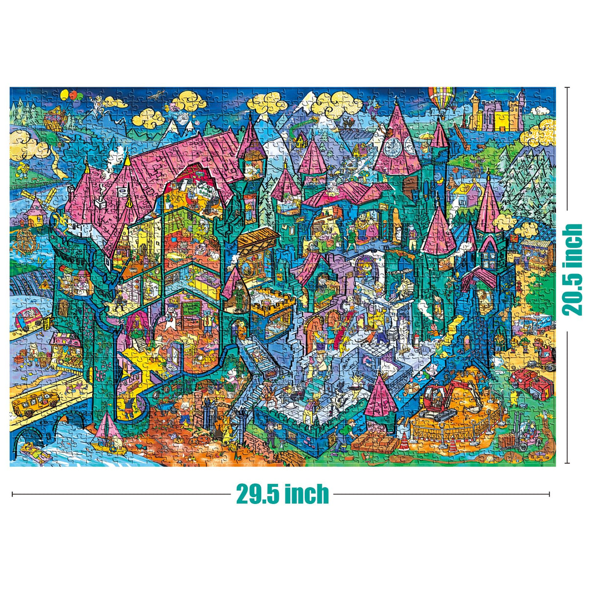 Antelope - 1000 Piece Puzzle for Adults, Cat Castle Jigsaw Puzzles 1000 Pieces, High Resolution, Matte Finish, Smooth Edging, No Dust Creative Artistic Puzzle ANTELOPE