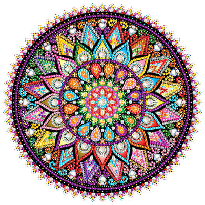 Hibah DIY 5D Special Shape Rhinestone Mandala Flower Partial Diamond Crystal Diamond Painting Mandala Set