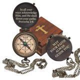 Personalized Compass, Custom Engraved Handmade Working Compass, Gifts for Men for Anniversary Fathers Day Christmas Birthday Valentines Day and Graduation Baptism Royalmart