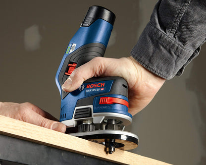 Bosch 12V Max Palm Edge, 13000 RPM EC Brushless Motor, Bare Tool Router with Cordless Convenience, Depth-Adjustment System (Renewed) - WoodArtSupply