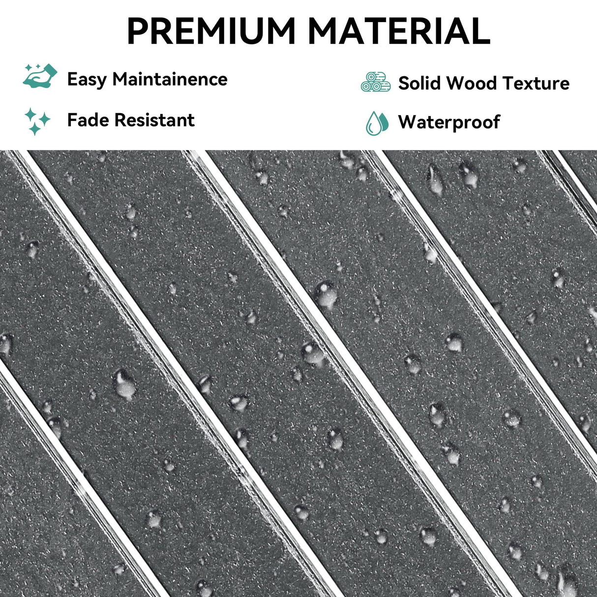 YITAHOME Garden Bench, All Weather Outdoor Bench for 2-3 Persons, Fade/Rot Resistance Patio Benches for Park, Porch, Patio & Backyard (Grey) YITAHOME