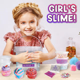 4 LB Huge Glassy Clear Slime Bucket Toy for Kids, FunKidz 64 FL OZ Premade Big Crystal Slime Pack Gift with 29 Sets Add-ins Jumbo Slime Kit for Girls Boys Party Present FUN KIDZ