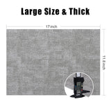 Homaxy Faux Leather Heat Resistant Placemats for Dining Table Set of 6, Waterproof Wipeable Washable PU Table Mats, Easy to Clean Anti-Slip Place Mats, 11.8" x 17", Light Grey Homaxy