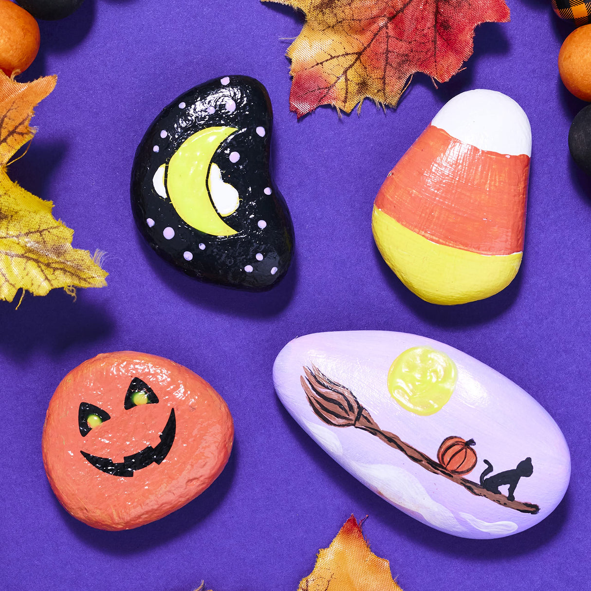 Creativity for Kids Hide and Seek Halloween Rock Painting Kit - Halloween Crafts for Kids Ages 6-8 for Kids, Kids Crafts Creativity for Kids