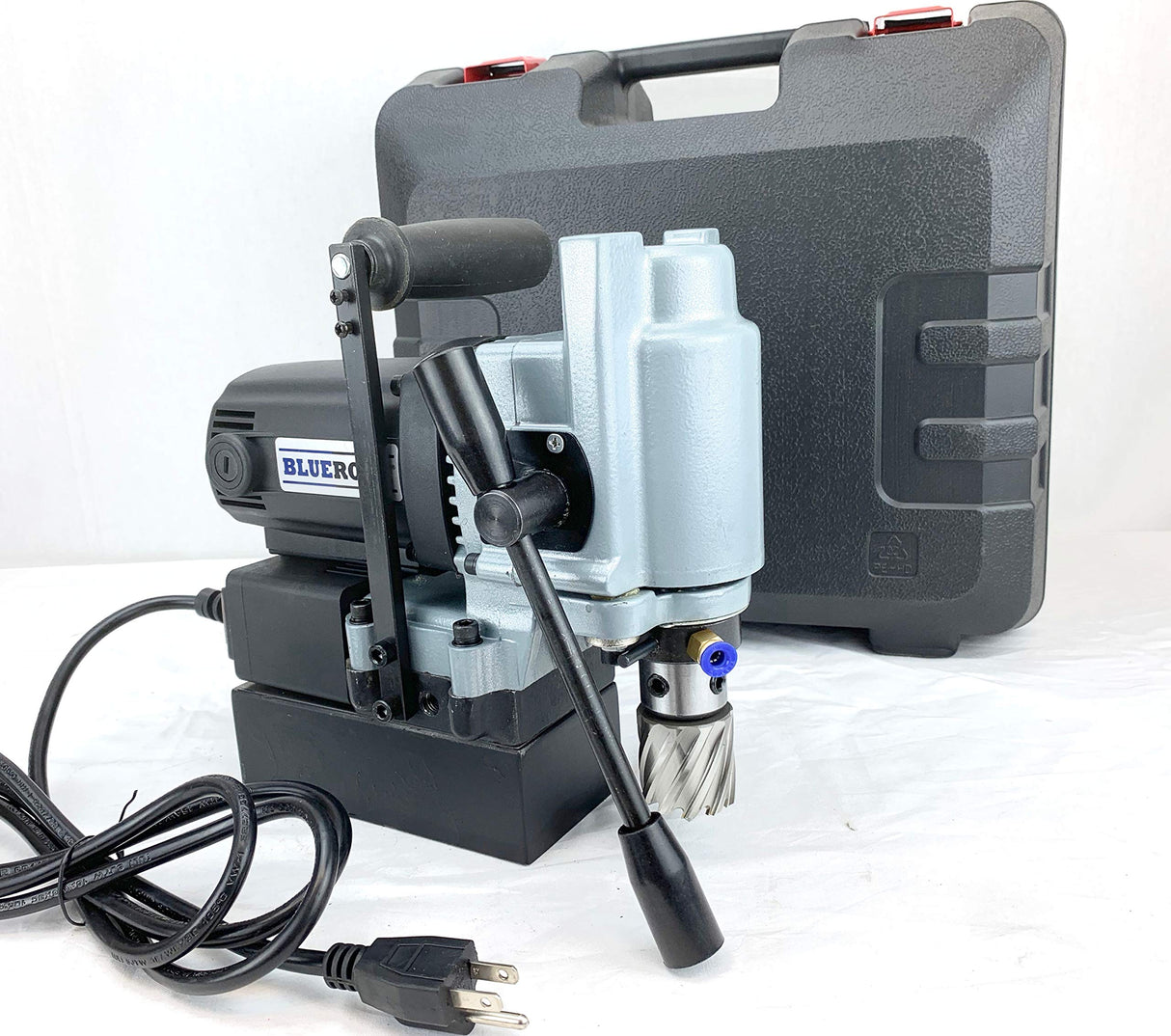 TYP-28A Mag Drill BLUEROCK Tools MINI Magnetic Drill Typhoon Small Mag Annular BLUEROCK