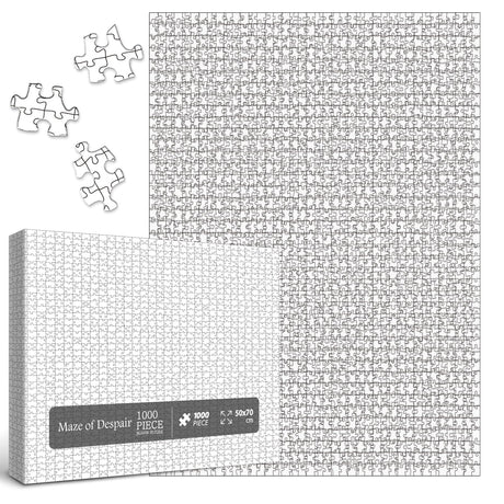 Difficult Puzzles for Adults 1000 Pieces, Impossible Crazy Jigsaw Puzzles, White Blank Challenging Puzzles for Adults Hard IdeaBazar