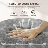 YESHOMY Convertible Sectional Sofa U-Shaped Couch with Soft Modern Cotton Chenille Fabric for Living Room, Oversized Seats with Comfortable Backrest, Gray YESHOMY