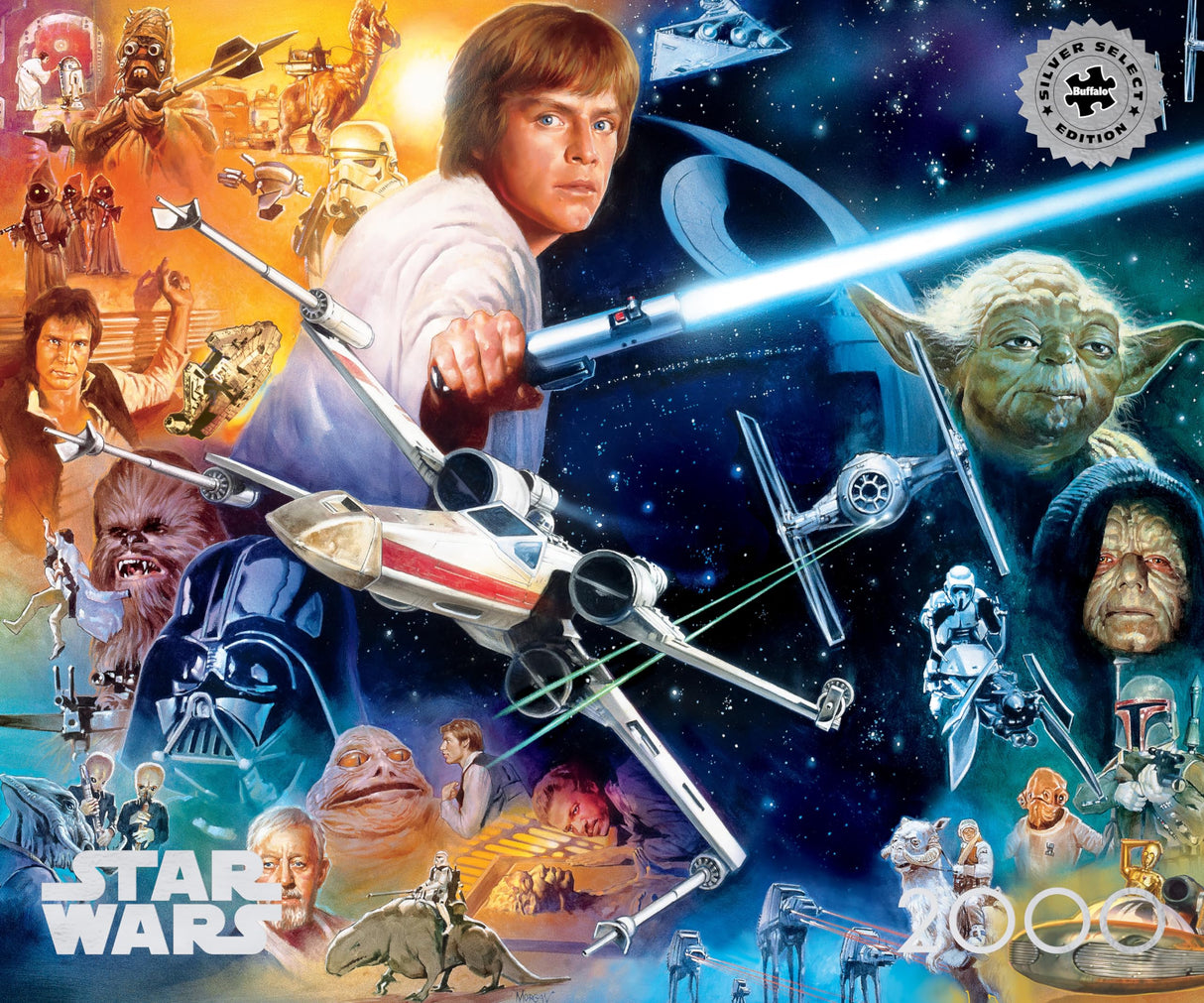 Buffalo Games - Star Wars - The Force is Strong with This One - 2000 Piece Jigsaw Puzzle for Adults -Challenging Puzzle Perfect for Game Nights - Finished Size is 38.50 x 26.50 Buffalo Games