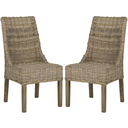 Safavieh Home Collection Suncoast Brown Dining Chair - WoodArtSupply