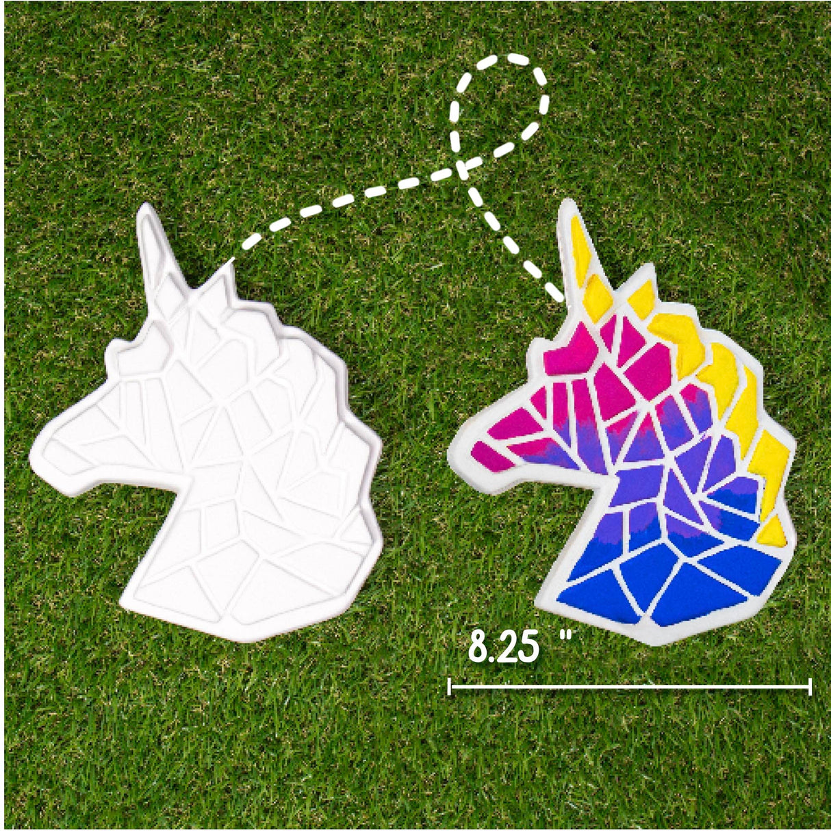 Creative Roots Mosaic Unicorn Stepping Stone, Includes 7-Inch Ceramic Stone & 6 Vibrant Paints, DIY Garden Stepping Stone Kit for Kids Ages 6+ Creative Roots