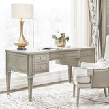 Jennifer Taylor Home JTH Luxe Dauphin Gold Accent 5-Drawer Executive Desk Jennifer Taylor Home