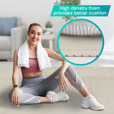 Yes4All 12SQ.FT Wood Grain Puzzle Exercise Mat Protective Flooring, EVA Interlocking Foam Floor Tiles with Border for Home Yes4All