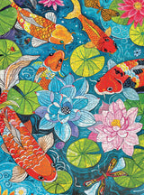 Cross & Glory - Dragonfly Dreams: Koi & Lilies Adventure - 1000 Piece Jigsaw Puzzle for Adults | Unique Nature-Themed | Vibrant Art Cross & Glory