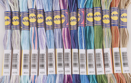 AMOHilos 30 Skeins Variegated Mercerized Egyptian Cotton Rainbow Color for Embroidery Floss Cross Stitch Threads Friendship Bracelets Floss Craft Floss (30 Colors Set) AMOHilos