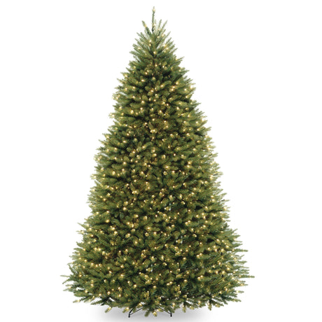 National Tree Company Pre-Lit Artificial Full Christmas Tree, Green, Dunhill Fir, Dual Color LED Lights, Includes Stand, 10 Ft National Tree Company
