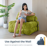 MAXYOYO Folding Sofa Bed, Convertible Sleeper Chair with Pillow Foldable Matress, Portable Fold Out Chair Bed Comfy Floor Sofa Lounge for Living Room Bedroom MAXYOYO