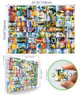 National Parks Puzzles for Adults 1000 Pieces Nature Travel Poster Map Beautiful Landscape Puzzle for Adults Jigsaw Puzzles 1000 Pieces Mountain Scene challenging Family Puzzle (27.5"x19.6") Blueforest