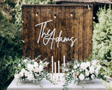 Wedding Backdrop Sign, Personalized Last Name Signs, Custom Wood name Sign, Any name or words WoodArtSupply