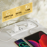 EnHomee White Dresser for Bedroom with LED Lights & Charging Station, 7 Drawer Dresser with Open Shelf, Fabric Bedroom Dressers & Chest of Drawers for Closet, Entryway, Hallway, 4 Hooks EnHomee