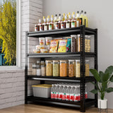 Rufokisa 48" W Garage Shelving Heavy Duty，2000LBS Loads Adjustable Garage Storage Shelves, 4-Tier Metal Shelving Units and Storage Racks Heavy Duty, 48”W x 16”D x 72”H，Black Rufokisa