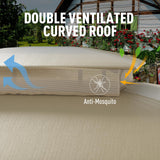 MOWOX POWER 10 x 12' Gazebo with Waterproof Double Vent Roof, Easy-Set up Gazebo with Mosquito Netting, Outdoor Gazebo for Garden, Backyard and Lawns (Khaki). MOWOX POWER