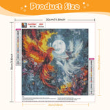 NEWENMO Phoenix Diamonds Painting Kits for Adults Beginner DIY 5D Fairy Diamond Art Paint with Round Diamonds, Full Drill Gem Art Animal Diamonds Painting for Craft Home Wall Decor 12x12 in NEWENMO