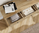 WAMPAT Farmhouse 7 Drawers Dresser for Bedroom, Wide Chest of Drawers Kids Dresser with Solid Wood Legs, Rustic Storage Dressers Organizer for Living Room & Kids Room, Oak, 54 Inch WAMPAT