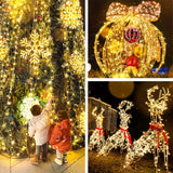 suddus 200 Led Christmas Lights Outdoor Waterproof, 66ft Fairy Lights Plug in Connectable, Warm White Christmas Lights Indoor for Xmas Tree Holiday Party Porch Decor suddus