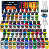X ARTY HUB Airbrush Paint - 42 Colors with 4.05 Fl Oz Thinner, Iridescent, Neon and Metallic Air Brush Paints Acrylic Ready to Spray, Water-Based Painting Set for Artists Beginners X ARTY HUB