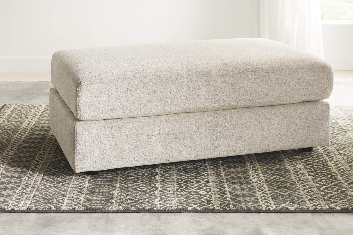 Signature Design by Ashley Soletren Contemporary Chenille Oversized Ottoman, Off-White Signature Design by Ashley