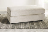Signature Design by Ashley Soletren Contemporary Chenille Oversized Ottoman, Off-White Signature Design by Ashley