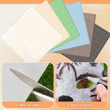 Seenelling 33 Pcs DIY Therian Mask Material Kit Including Felt Fabric Sheet Faux Fur Strips and Plastic Eye Mesh Sheets (No Mask) (Multicolor) Seenelling