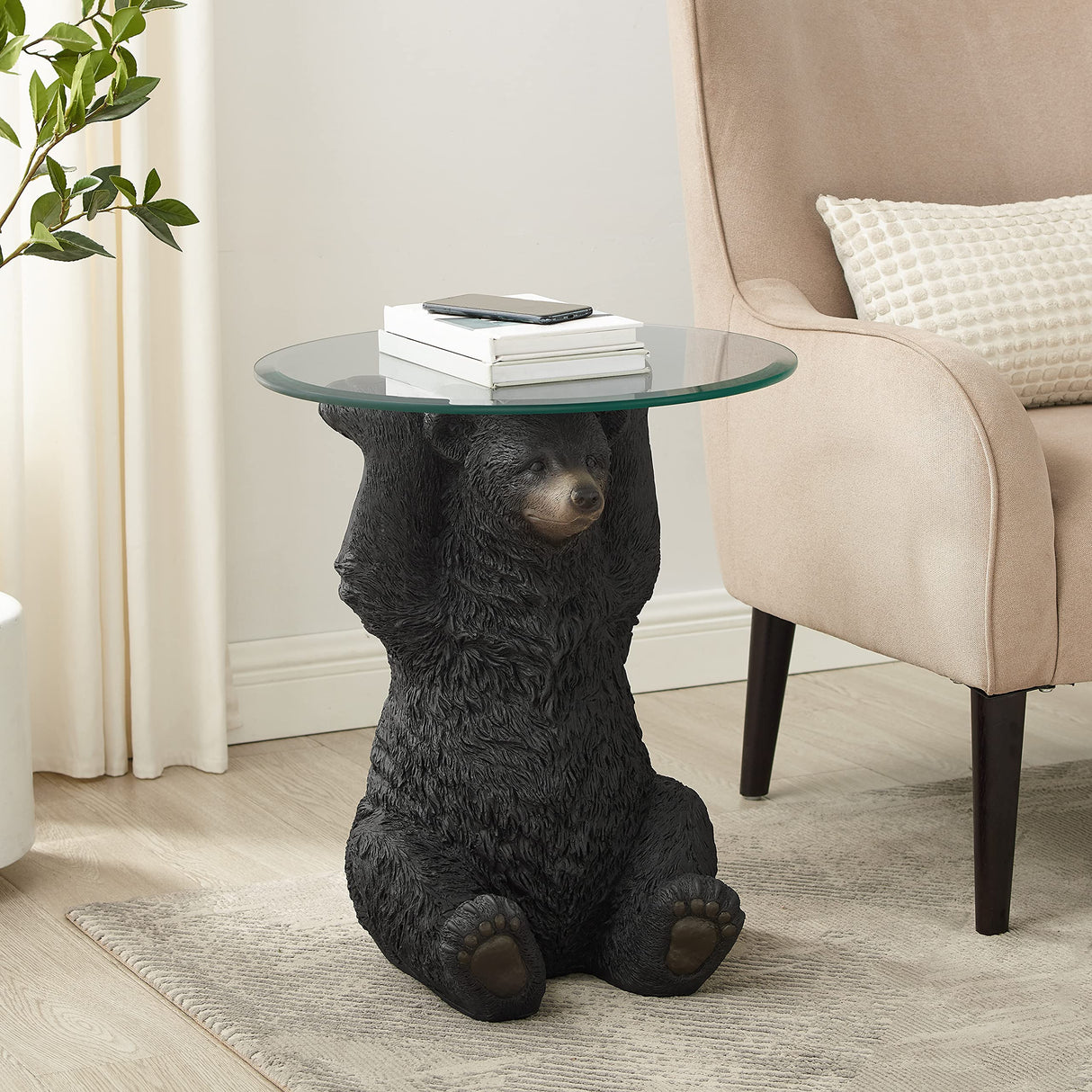 Powell Furniture Barney Bear, Dark Brown Accent Table Powell Furniture