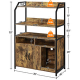 Yaheetech Cat Litter Box Enclosure, Hidden Litter Box Furniture w/Shelf & Storage Compartments, Cat Washroom, Wood Cat House, Rustic Brown Yaheetech