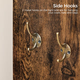 MAHANCRIS Shoe Storage Cabinet, Shoe Organizer with 2 Flip Drawers, Hidden Shoe Storage for Entryway, Freestanding Organizer with Open Storages, Rustic Brown SHHR9401N1 MAHANCRIS