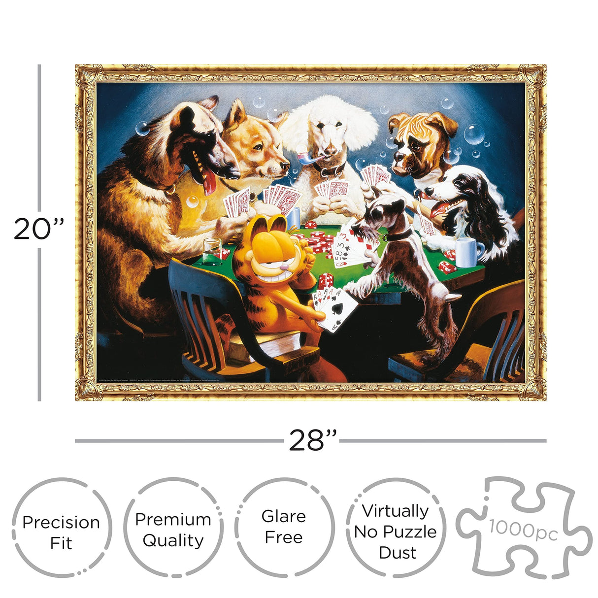 AQUARIUS Garfield Puzzle (1000 Piece Jigsaw Puzzle) - Garfield Merchandise & Collectibles - Glare Free - Precision Fit - 20 x 28 Inches AQUARIUS